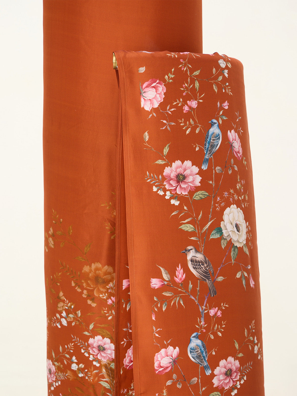 Handwoven Rust Banarasi Suit Set