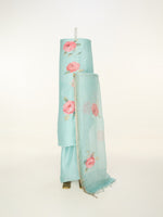 Turquoise Printed Suit Set