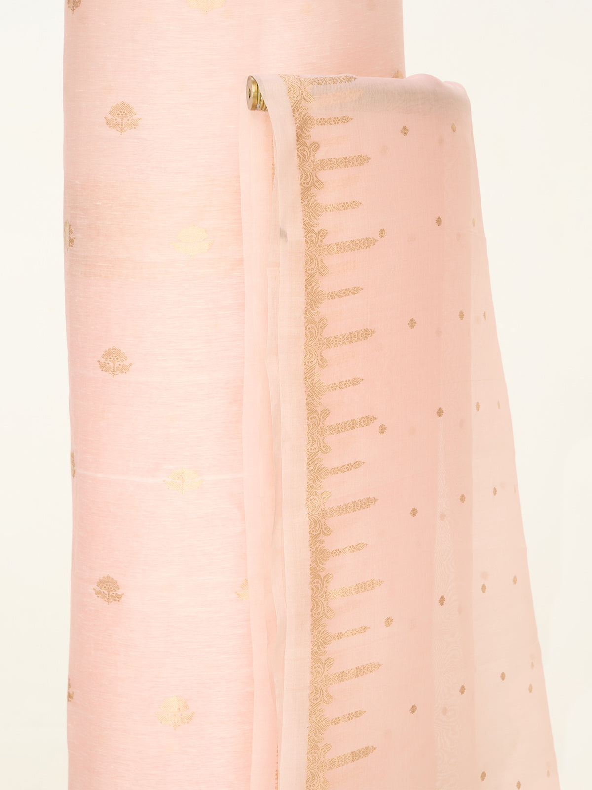 Handwoven Pink Banarasi Suit Set