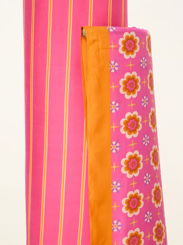Rose Pink Printed Suit Set