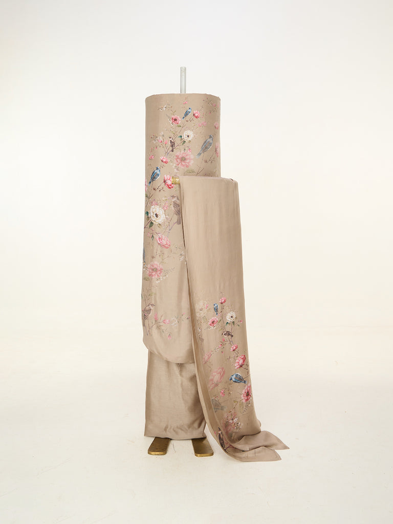 Handwoven Sand Banarasi Suit Set