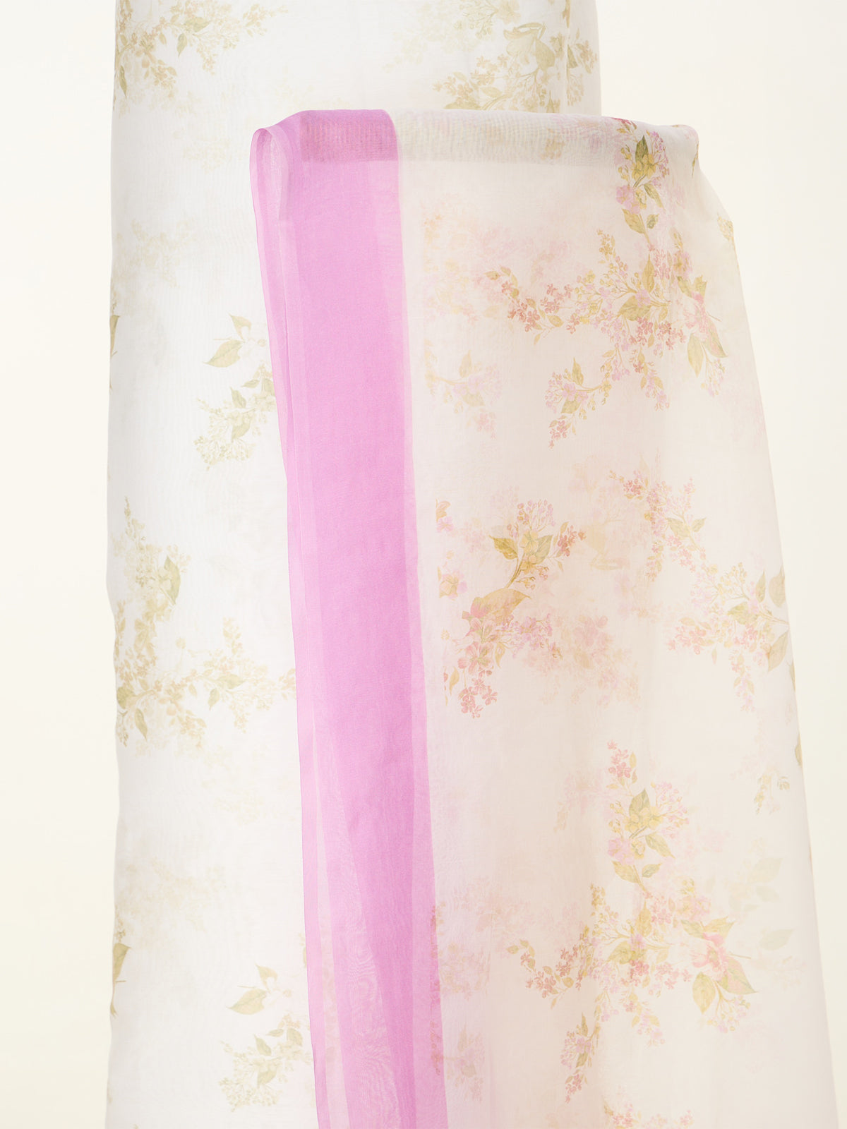 Pink Printed Cotton Suit Set
