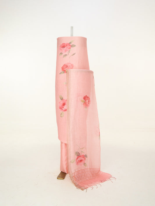 Pink Printed Suit Set