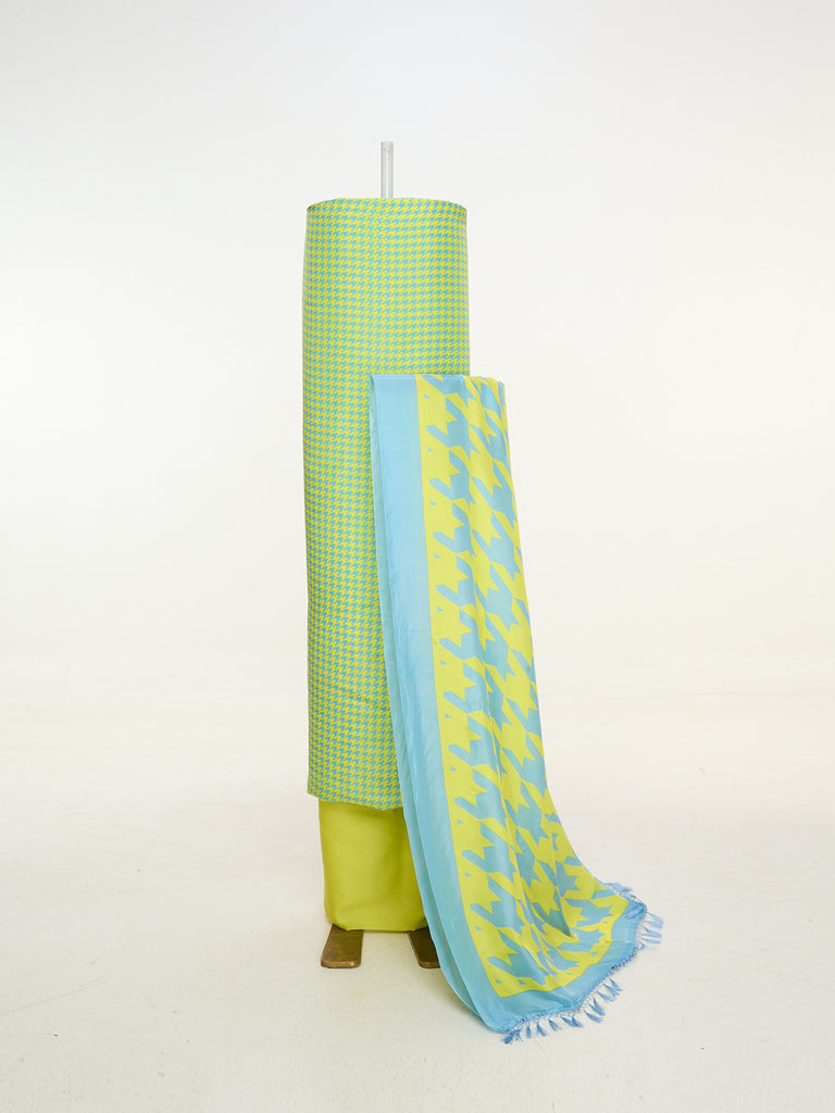 Light Green Printed Suit Set