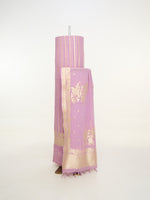 Handwoven Mauve Banarasi Suit Set