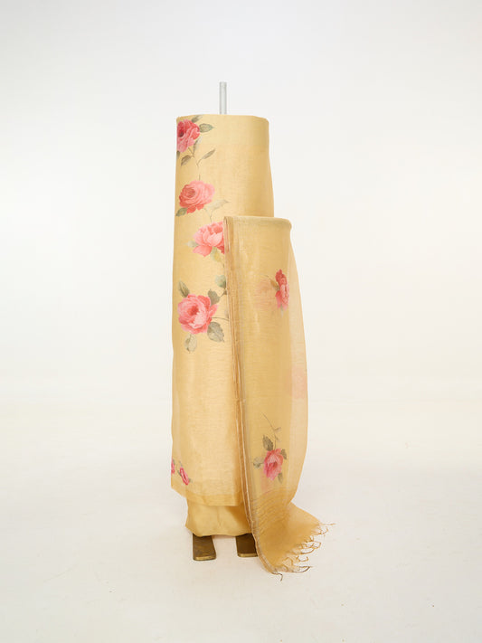 Yellow Printed Suit Set