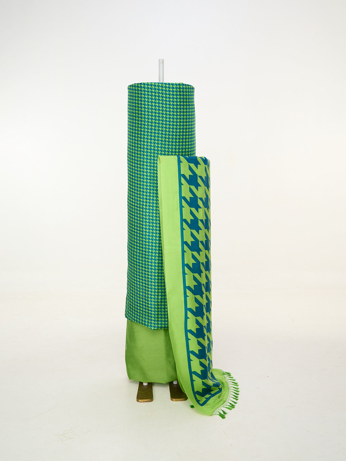 Parrot Green Printed Suit Set