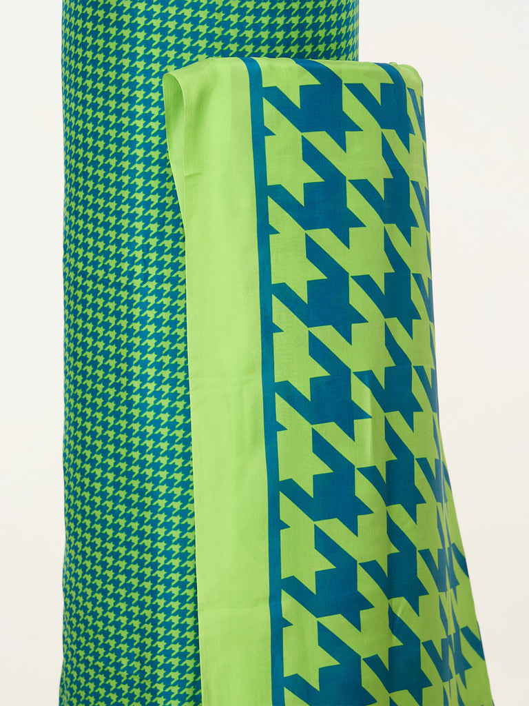 Parrot Green Printed Suit Set