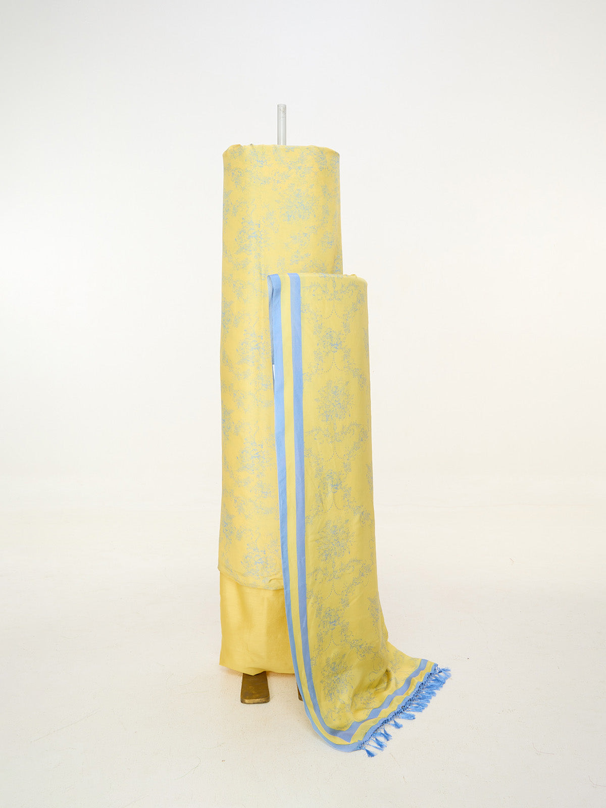 Lemon Yellow Printed Suit Set
