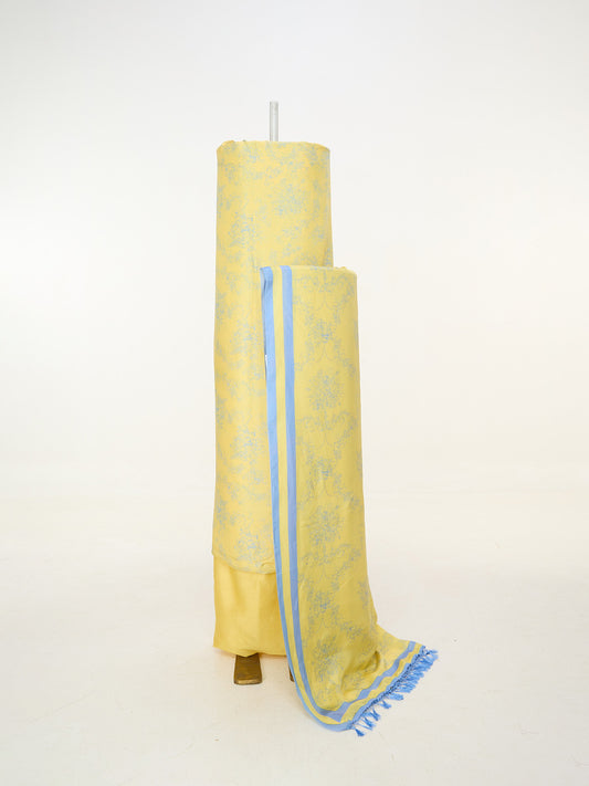 Lemon Yellow Printed Suit Set