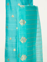 Handwoven Turquoise Banarasi Suit Set