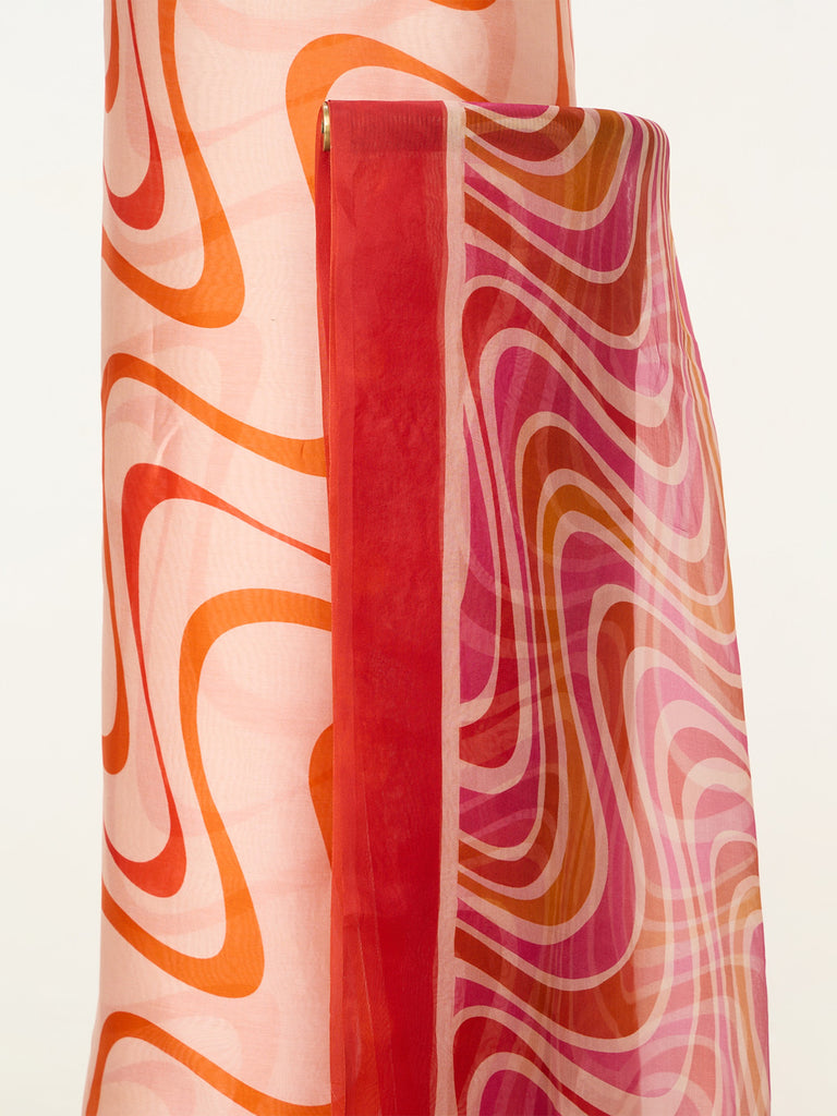 Red Printed Cotton Suit Set