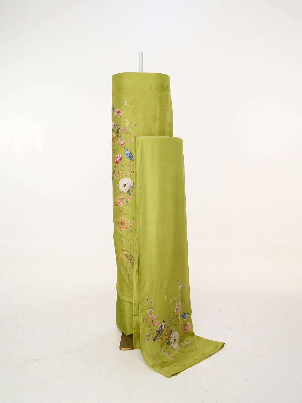 Handwoven Olive Green Banarasi Suit Set