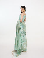 Handwoven Green Tissue Kanjivaram Saree