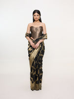 Handwoven Black Silk Kanjivaram Saree