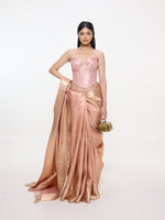 Handwoven Peach Silk Kanjivaram Saree