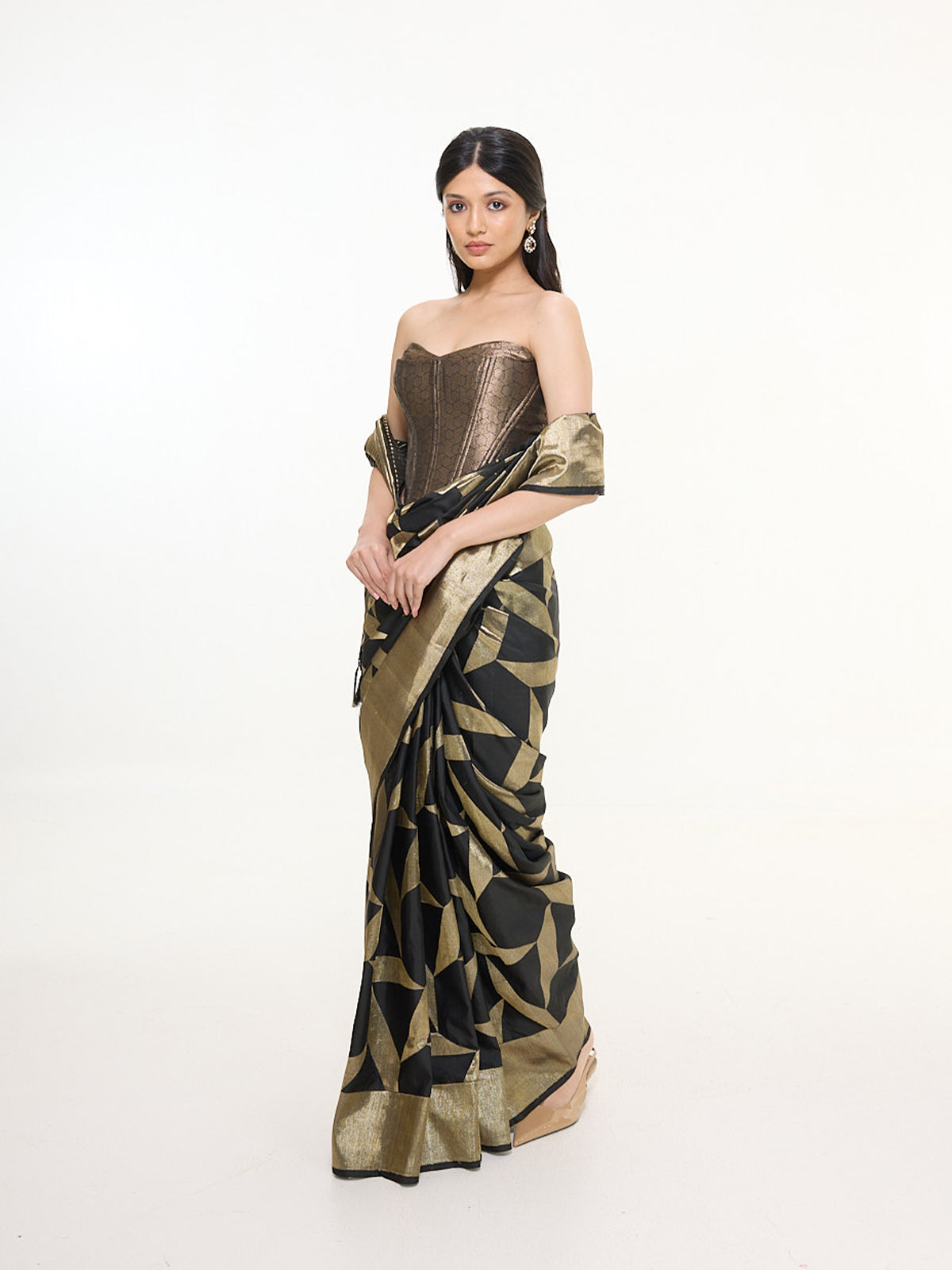 Handwoven Black Silk Kanjivaram Saree