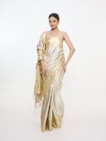 Handwoven Silver Tissue Kanjivaram Saree