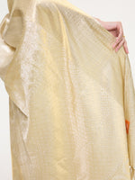 Handwoven Silver Tissue Kanjivaram Saree