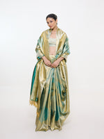 Handwoven Teal Blue Silk Kanjivaram Saree