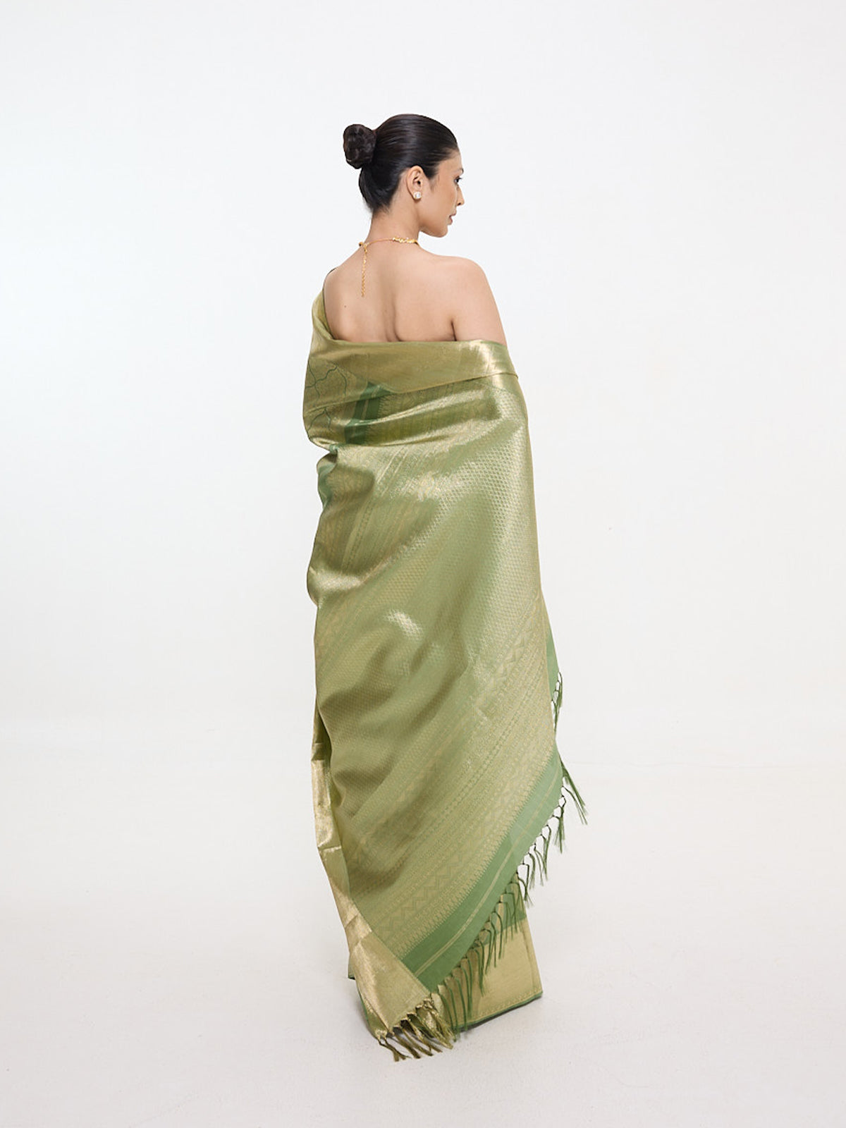 Handwoven Green Silk Kanjivaram Saree