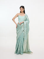 Handwoven Sea-Green Tissue Kanjivaram Saree