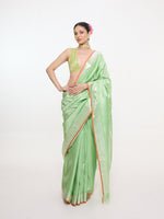 Handwoven Pistachio Silk Kanjivaram Saree
