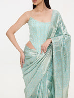 Handwoven Sea-Green Tissue Kanjivaram Saree