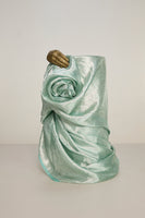 Handwoven Sea Green Banarasi Tissue Fabric