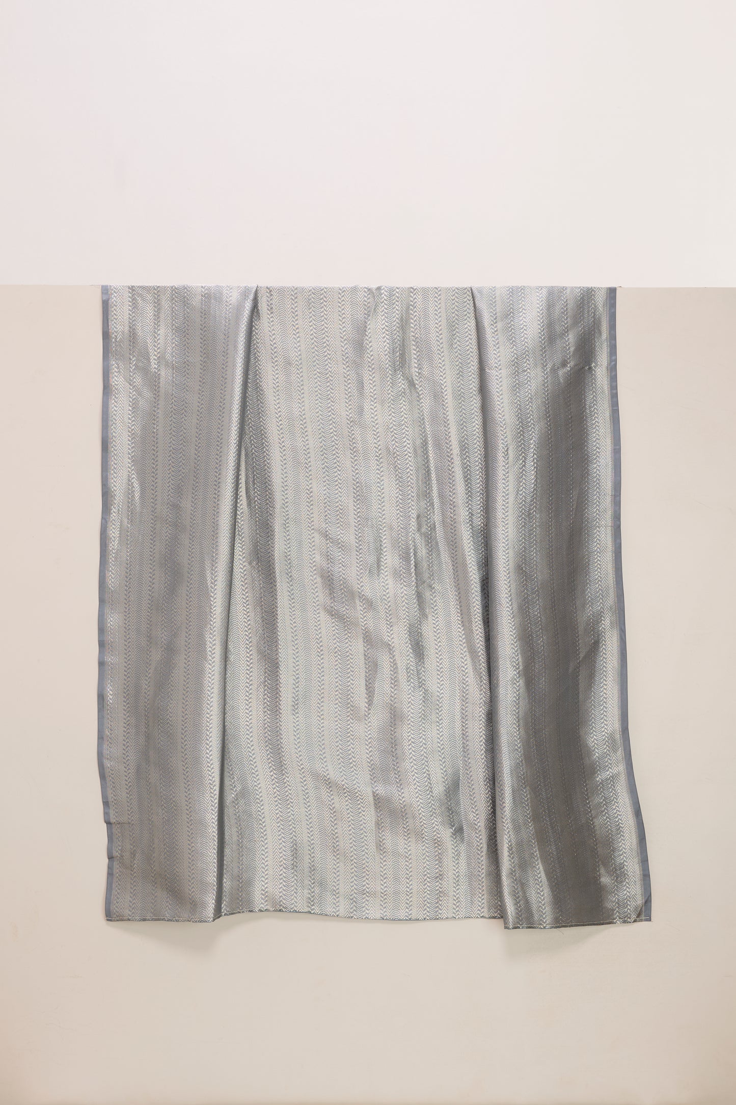 Handwoven Grey Banarasi Georgette Fabric