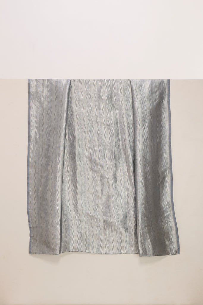 Handwoven Grey Banarasi Georgette Fabric