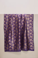 Handwoven Purple Banarasi Silk Fabric