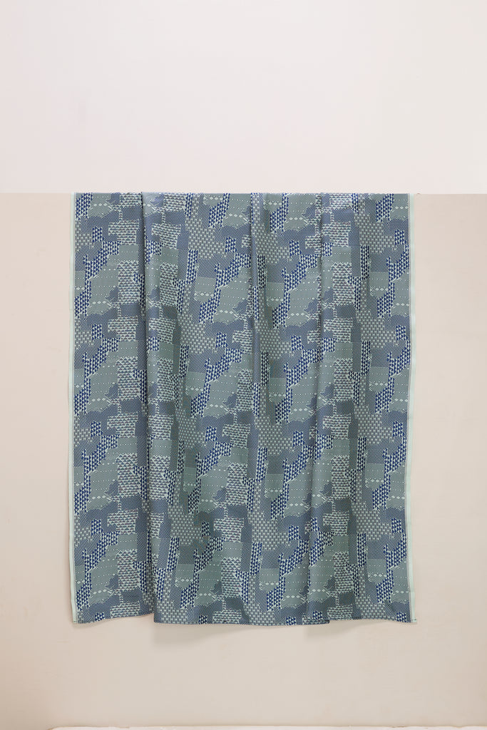 Handwoven Blue Banarasi Silk Fabric