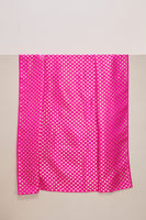 Handwoven Pink Banarasi Satin Fabric