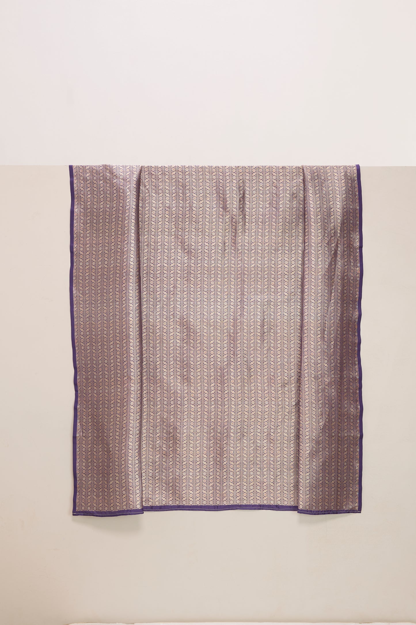 Handwoven Purple Banarasi Georgette Fabric