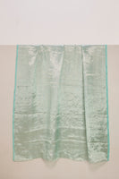 Handwoven Sea Green Banarasi Tissue Fabric