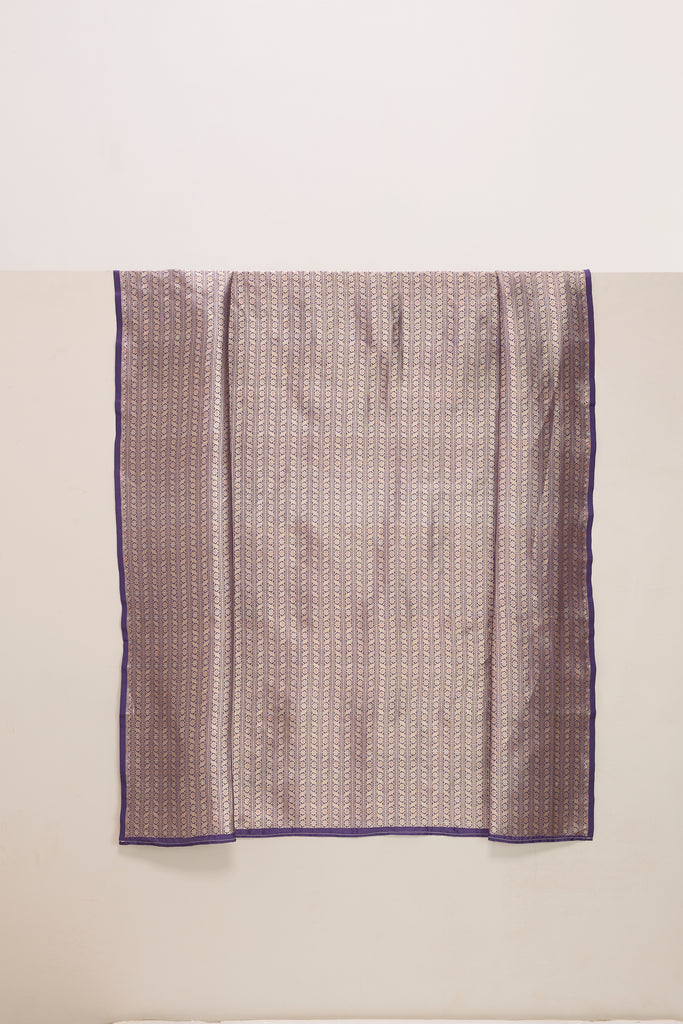 Handwoven Purple Banarasi Georgette Fabric