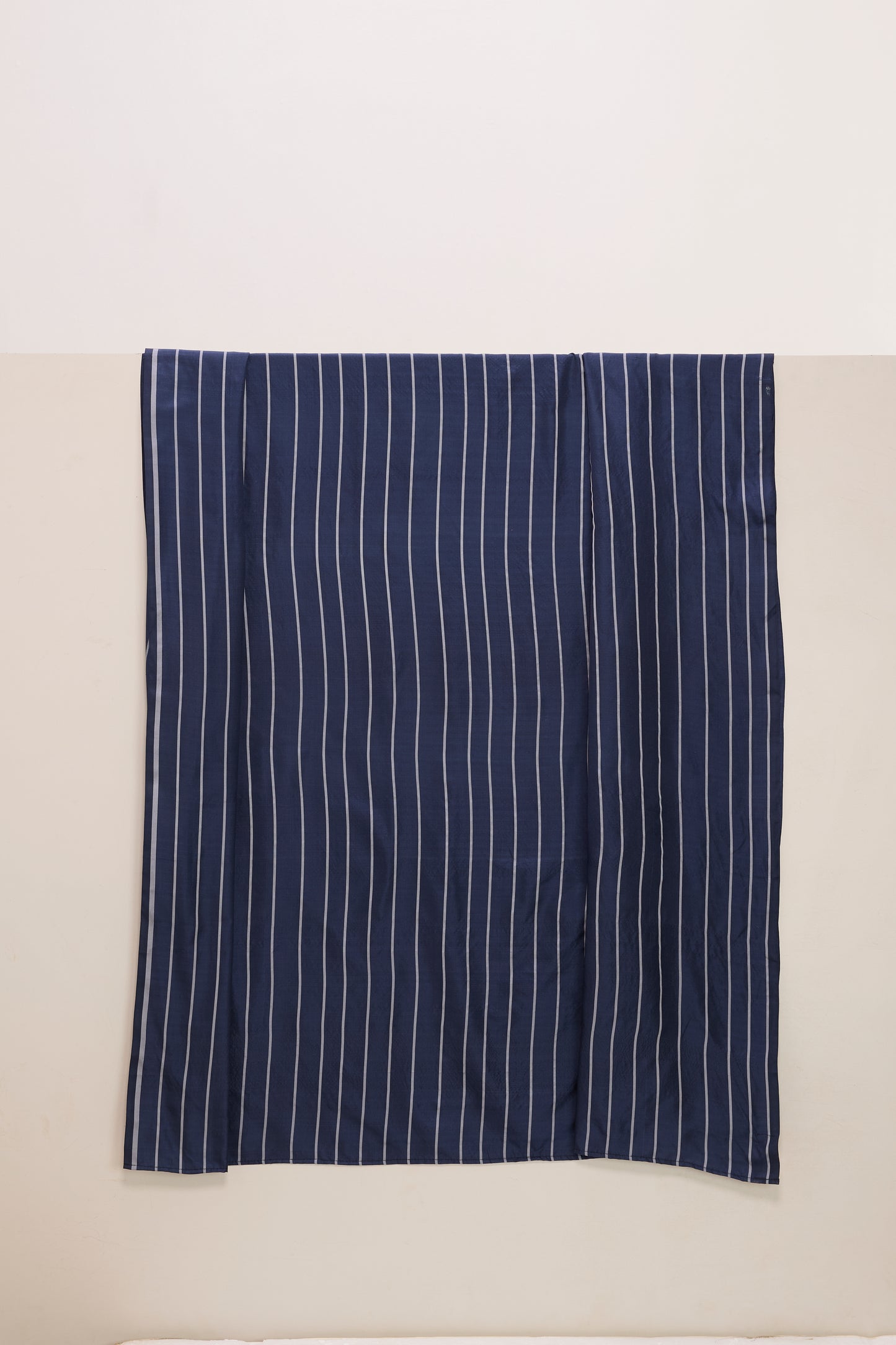 Handwoven Navy Blue Banarasi Silk Fabric