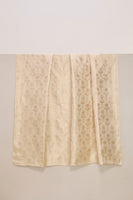 Handwoven Ivory-Gold Banarasi Satin Fabric