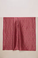 Handwoven Ruby Red Banarasi Silk Fabric