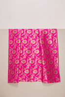 Handwoven Pink Banarasi Silk Fabric
