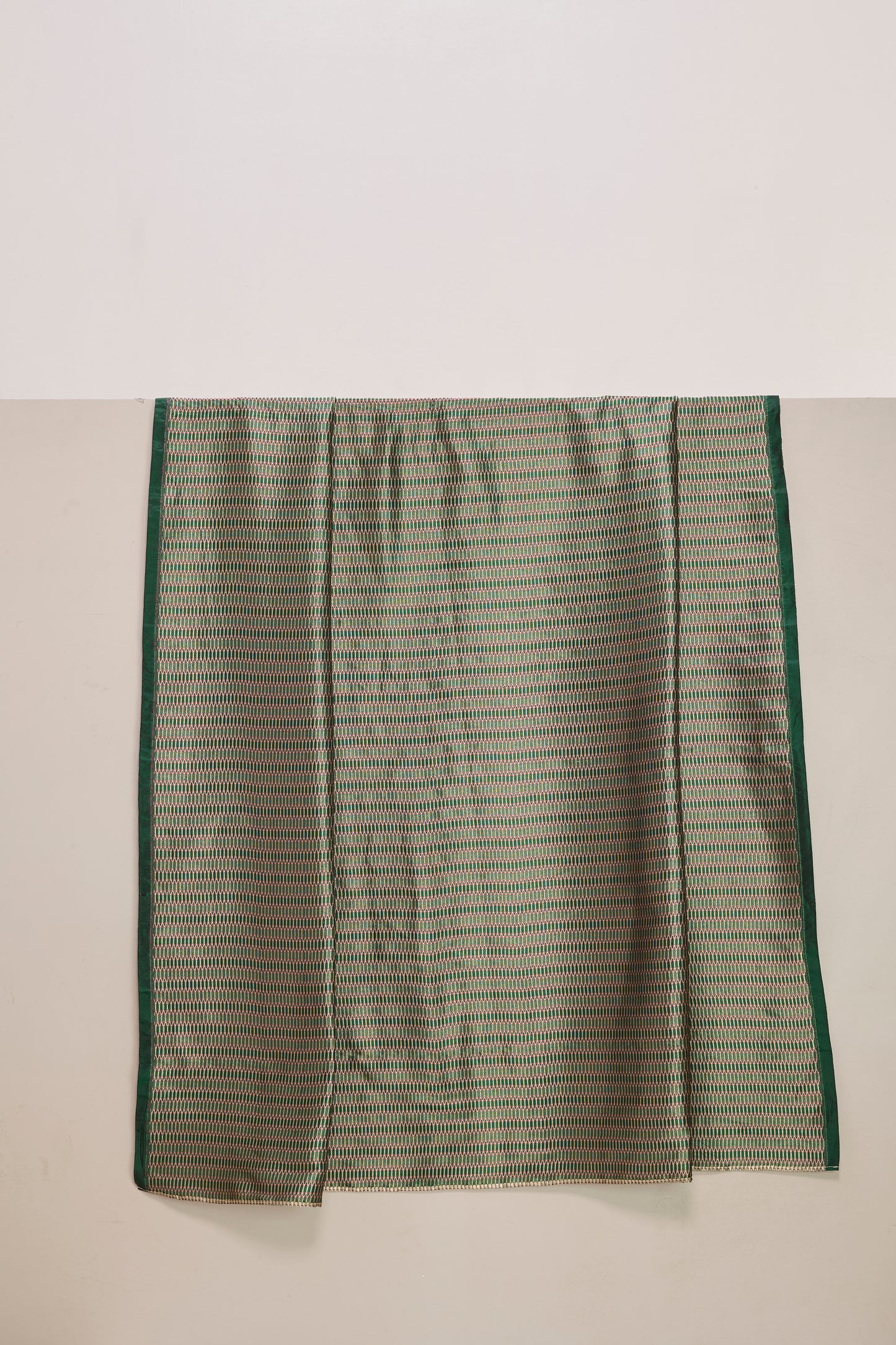 Handwoven Bottle Green Banarasi Silk Fabric