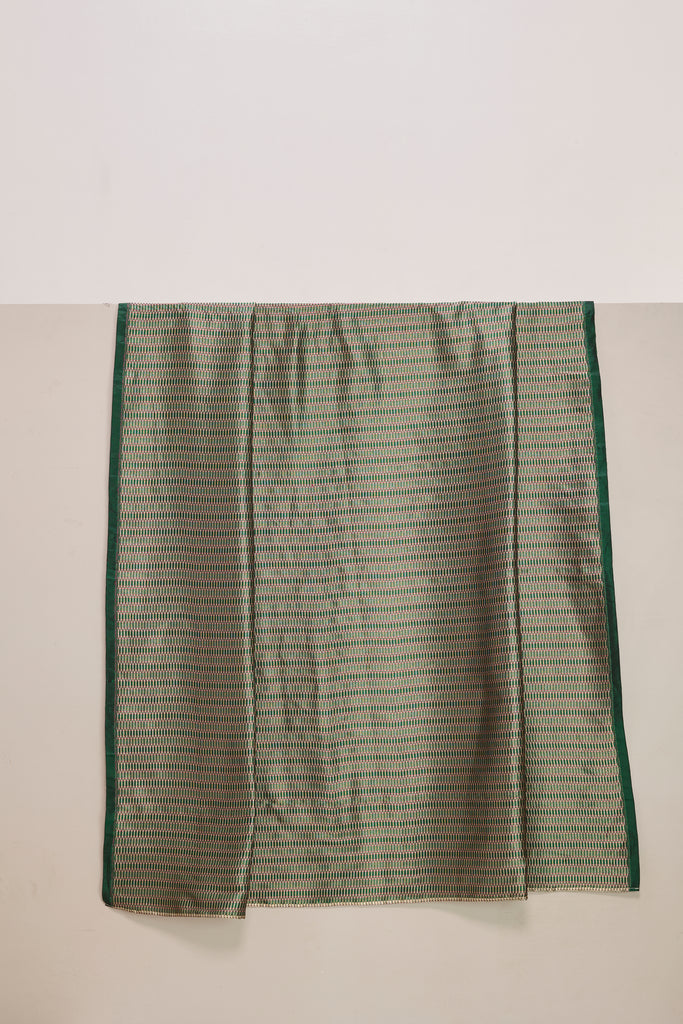 Handwoven Bottle Green Banarasi Silk Fabric
