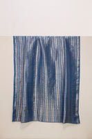 Handwoven Prussian Blue Banarasi Satin Fabric