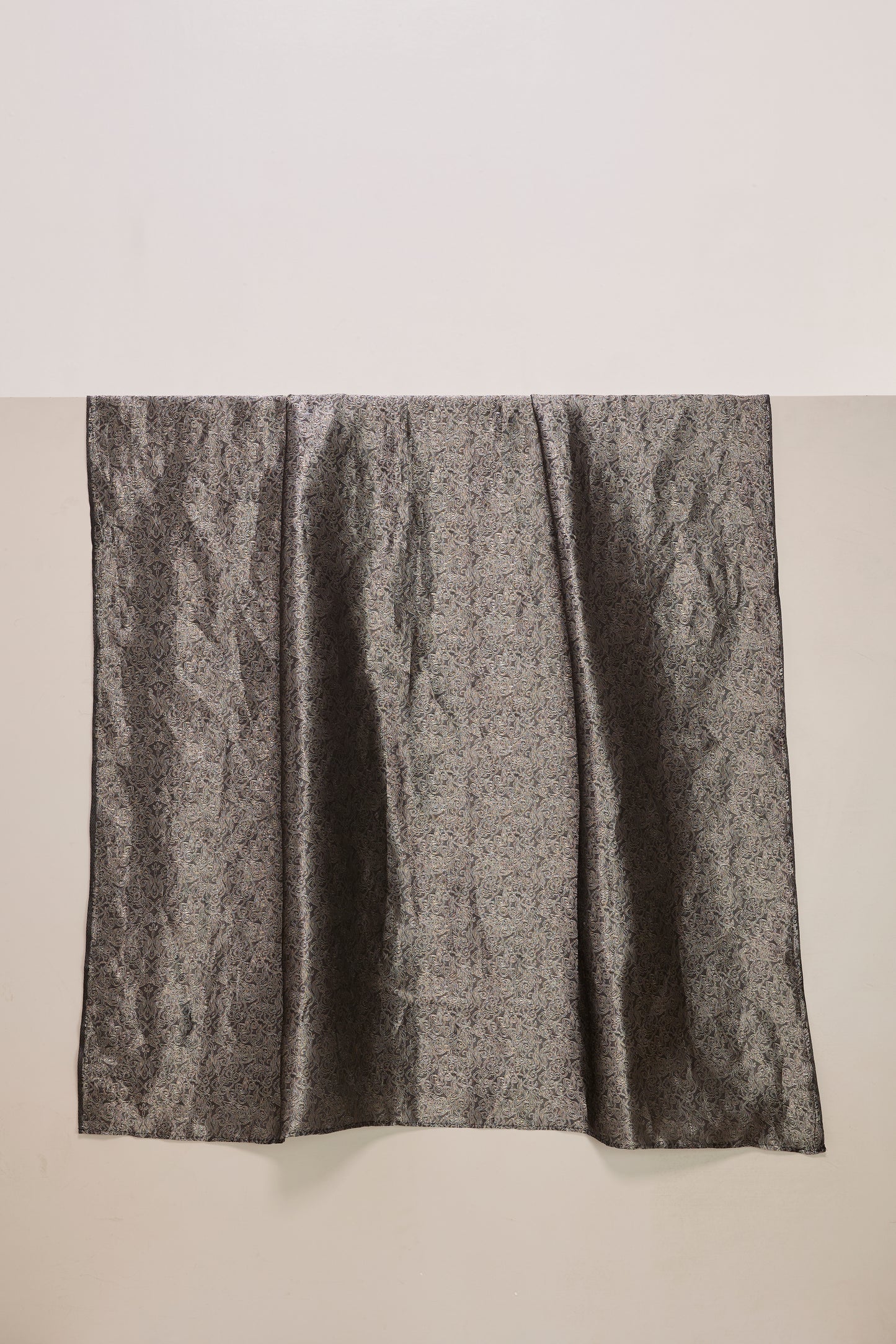 Handwoven Black Banarasi Tissue Fabric