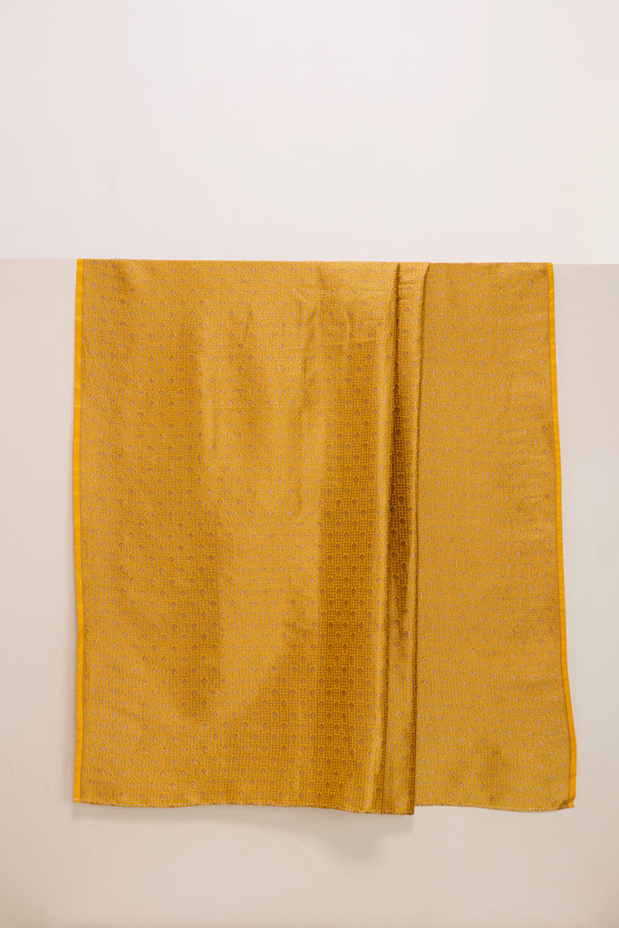 Handwoven Champange Gold Banarasi Georgette Fabric