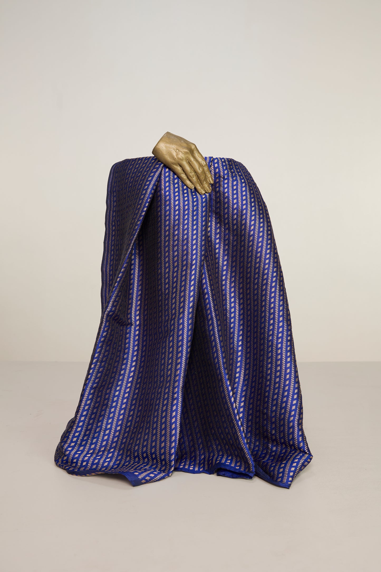Handwoven Blue Banarasi Silk Fabric