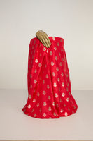 Handwoven Red Banarasi Silk Fabric