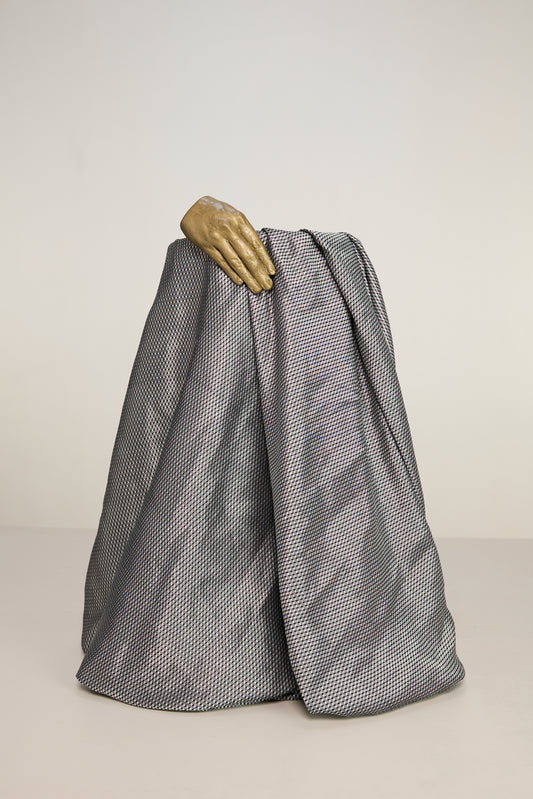 Handwoven Black Banarasi Silk Fabric