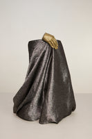 Handwoven Black Banarasi Tissue Fabric
